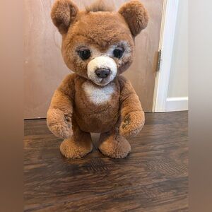 FurReal Friends Cubby the Curious Teddy Bear Interactive Plush Toy 17.5” Works!!